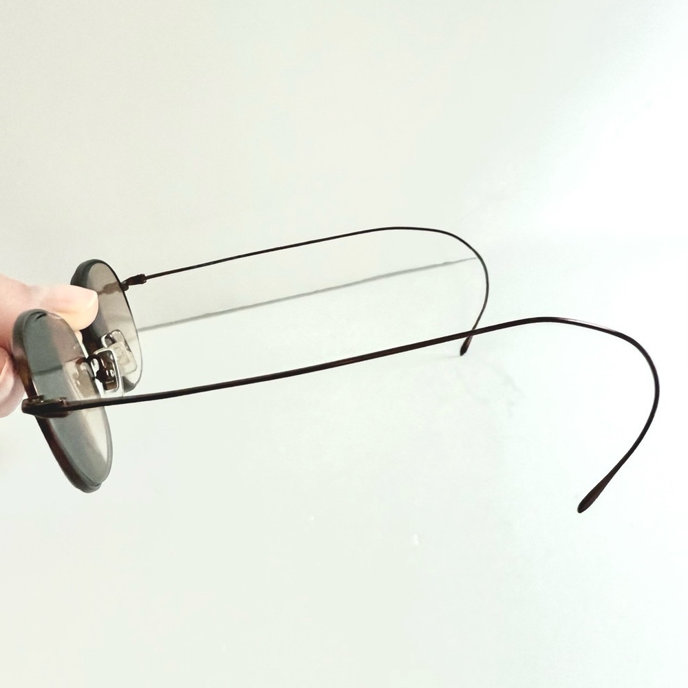 Vintage Calvin Klein Wire Rimless Round Glasses 80s Bronze Spectacles Japan Rare - Picture 4 of 6